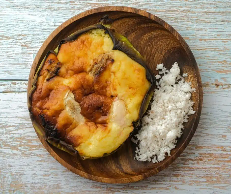 Bibingka, a dessert in the Philippines with Malay influence