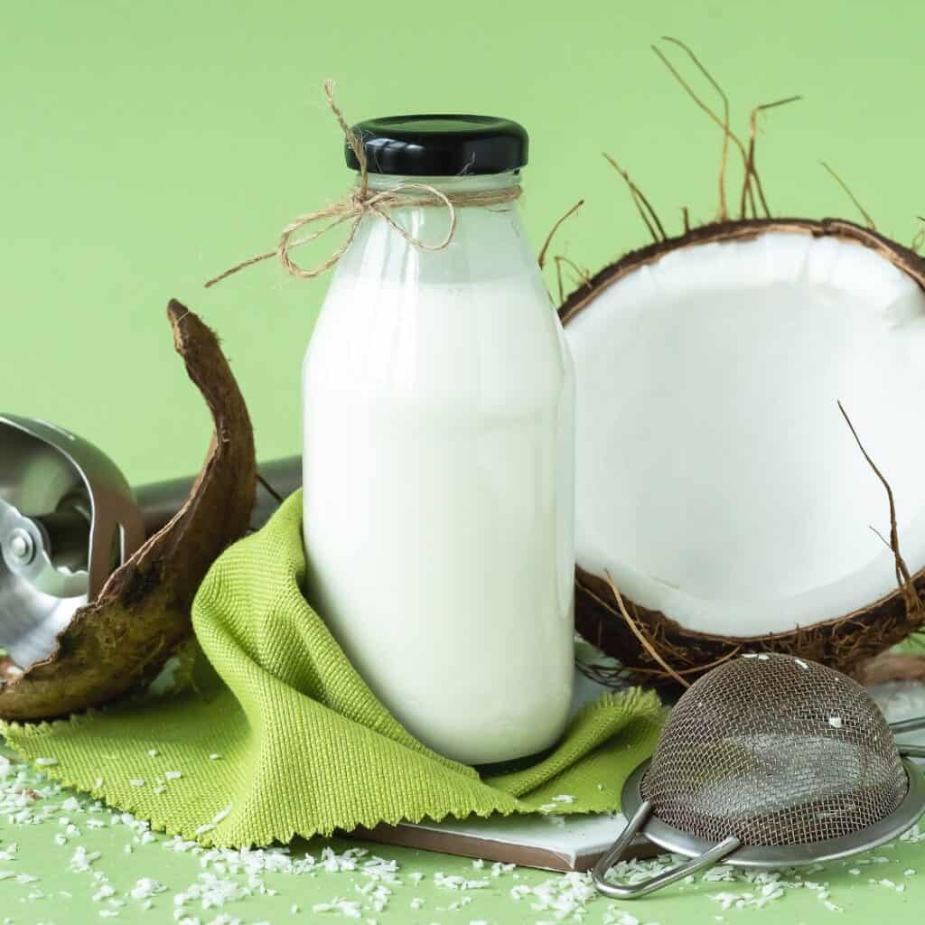 Coconut milk using as pantry ingredients in the Philippine cuisine