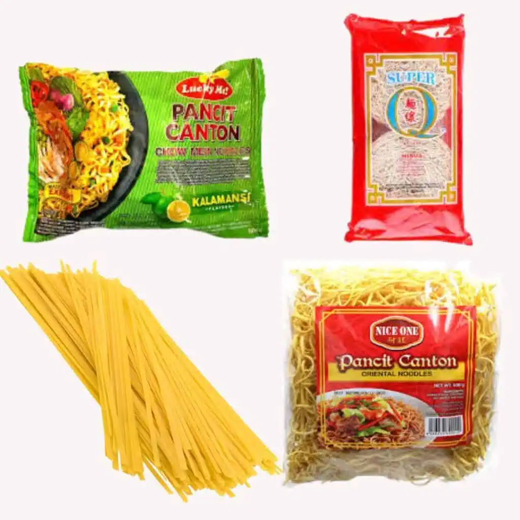 Variety of noodles used in the Philippine cuisine