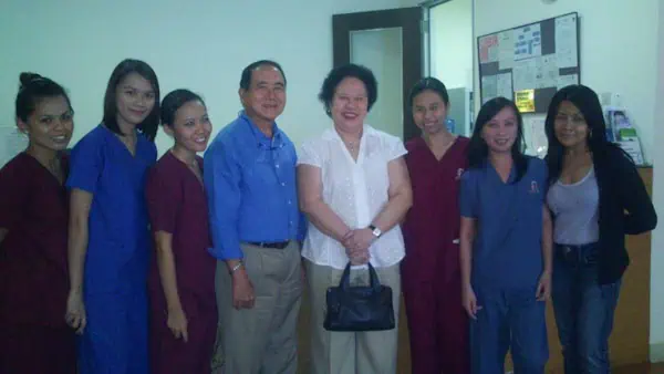 Beverly Hills Medical Group nurses with Late Senator Miriam Defensor Santiago